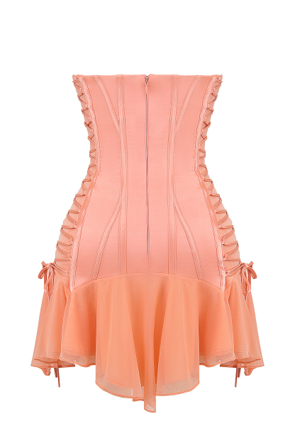 Cornelia Strapless Lace Up Mini Dress