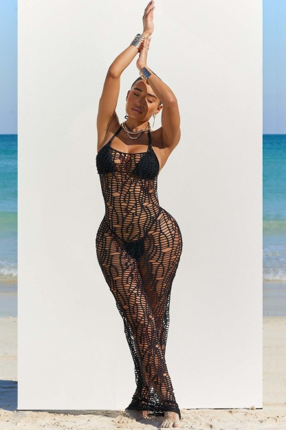 Norma Crochet Cover-Up Three-piece Swim Set