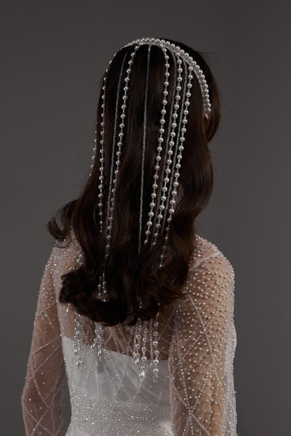 Crystal Pearl Tassel Headband