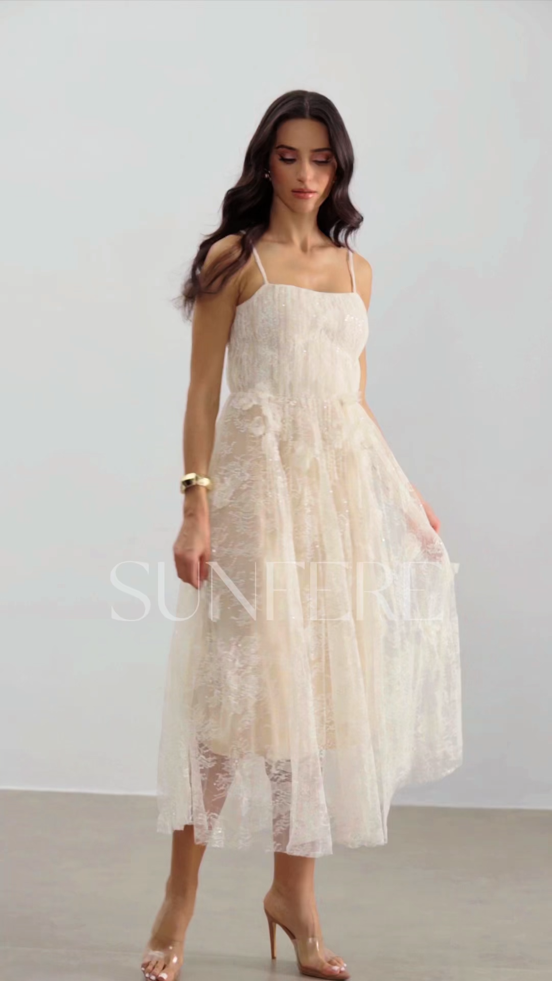 Anastasia Floral Embroidered Tulle Maxi Dress
