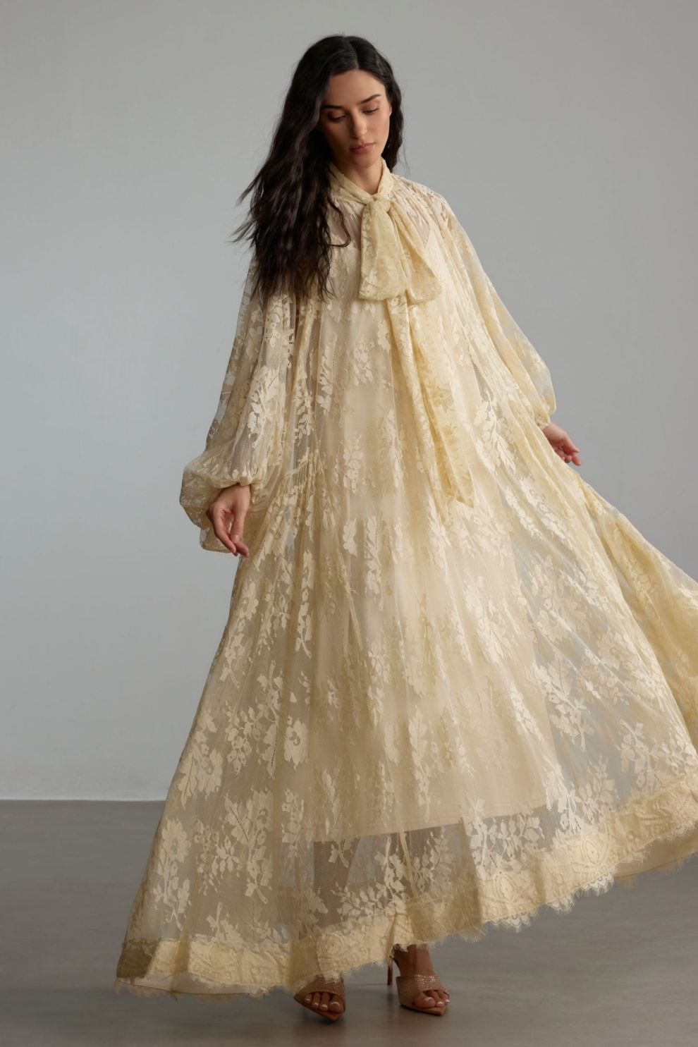 Palm Mirage Sheer Maxi Dress