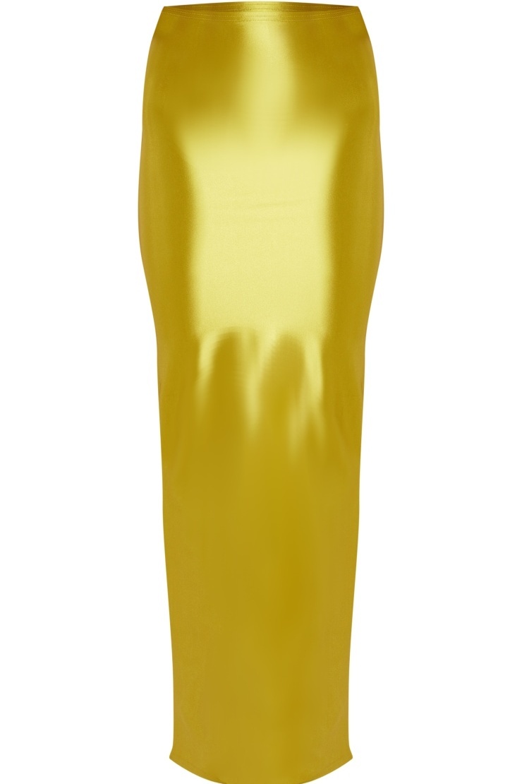 Odelia Side Slit Satin Maxi Skirt