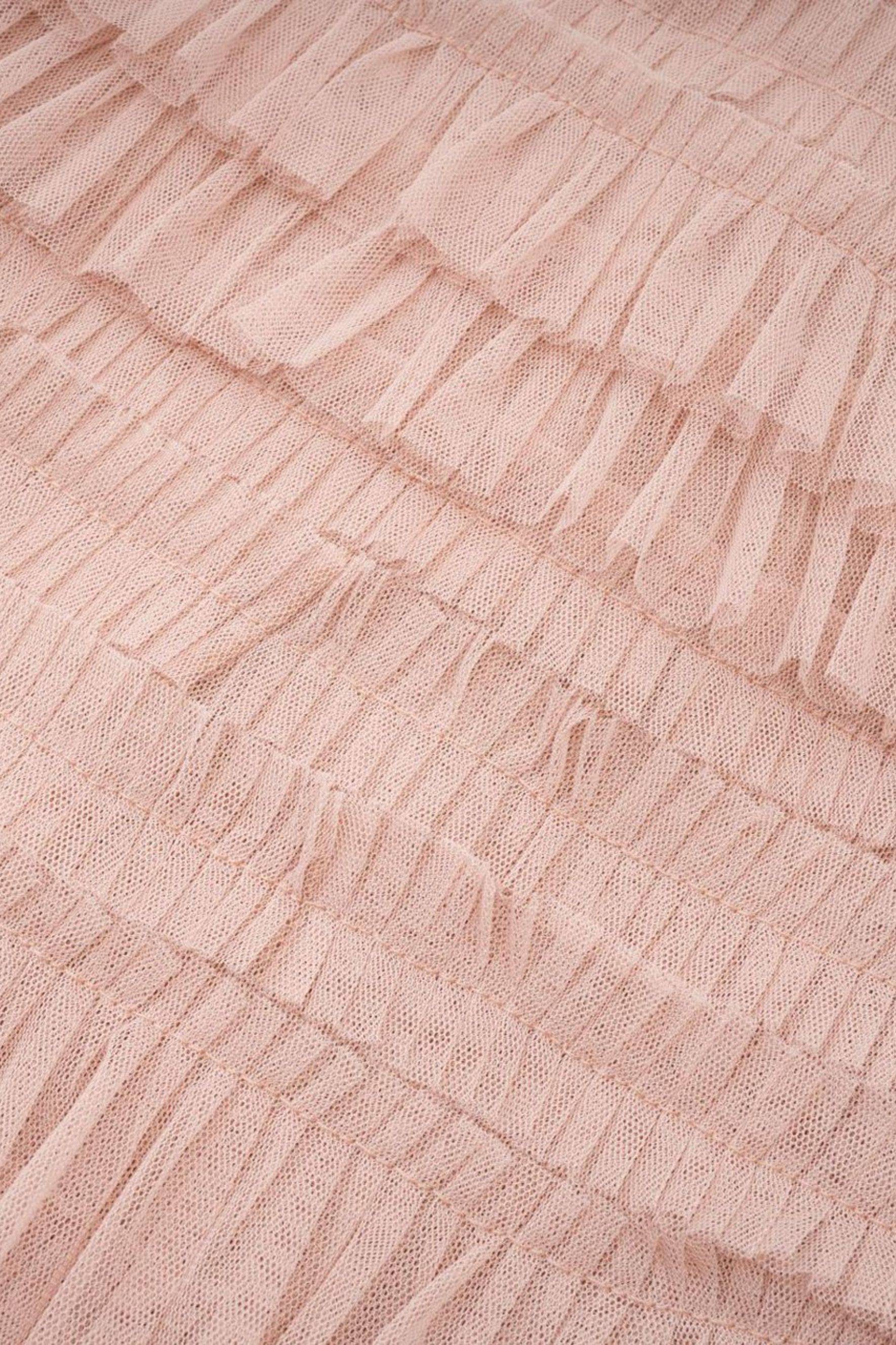 Exceptional Moments Apricot Layered Ruffle Maxi Dress