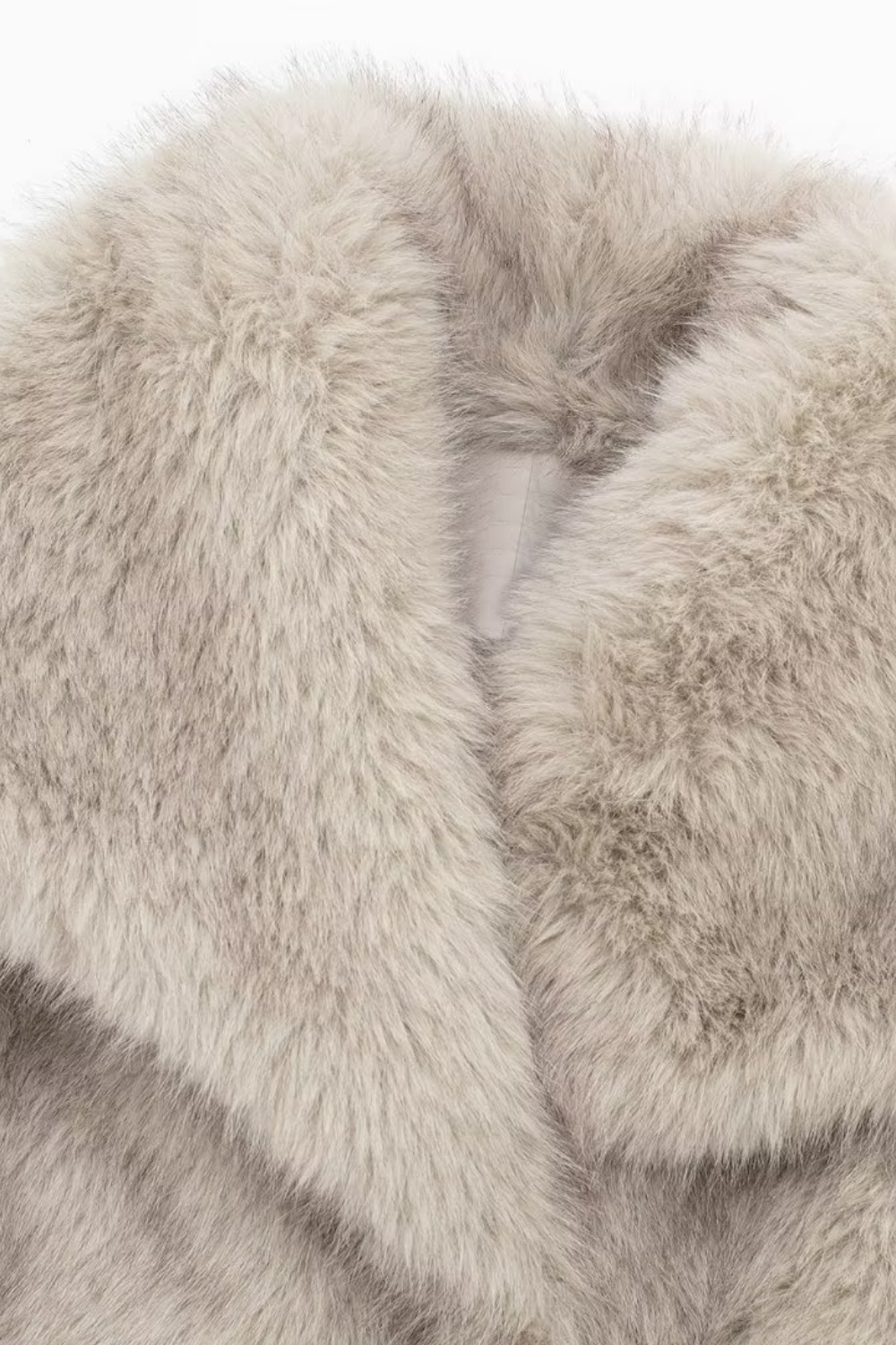 Big Lapel Faux Fur Jacket-Sunfere Big Lapel Faux Fur Jacket-Sunfere