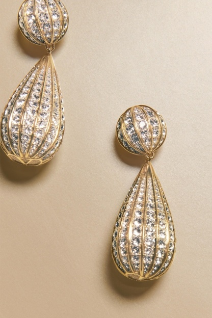 Crystal Embellished Drop Shaped Earrings
