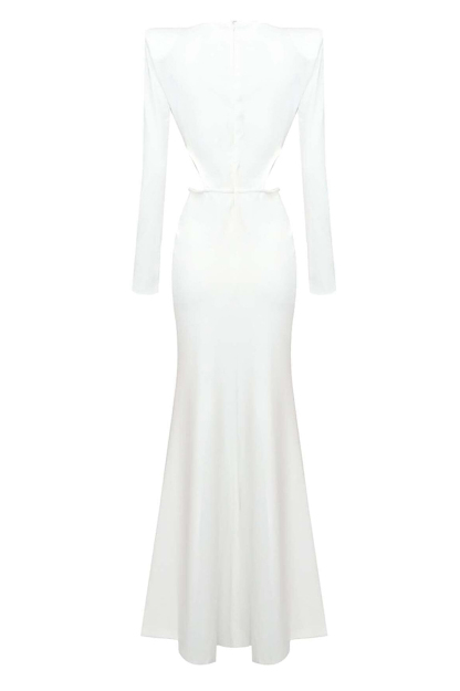 Martina V-neck Ruched Maxi Dress