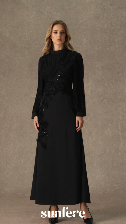 Joyful Poise Burgundy Sequin Embroidered Floral Maxi Dress