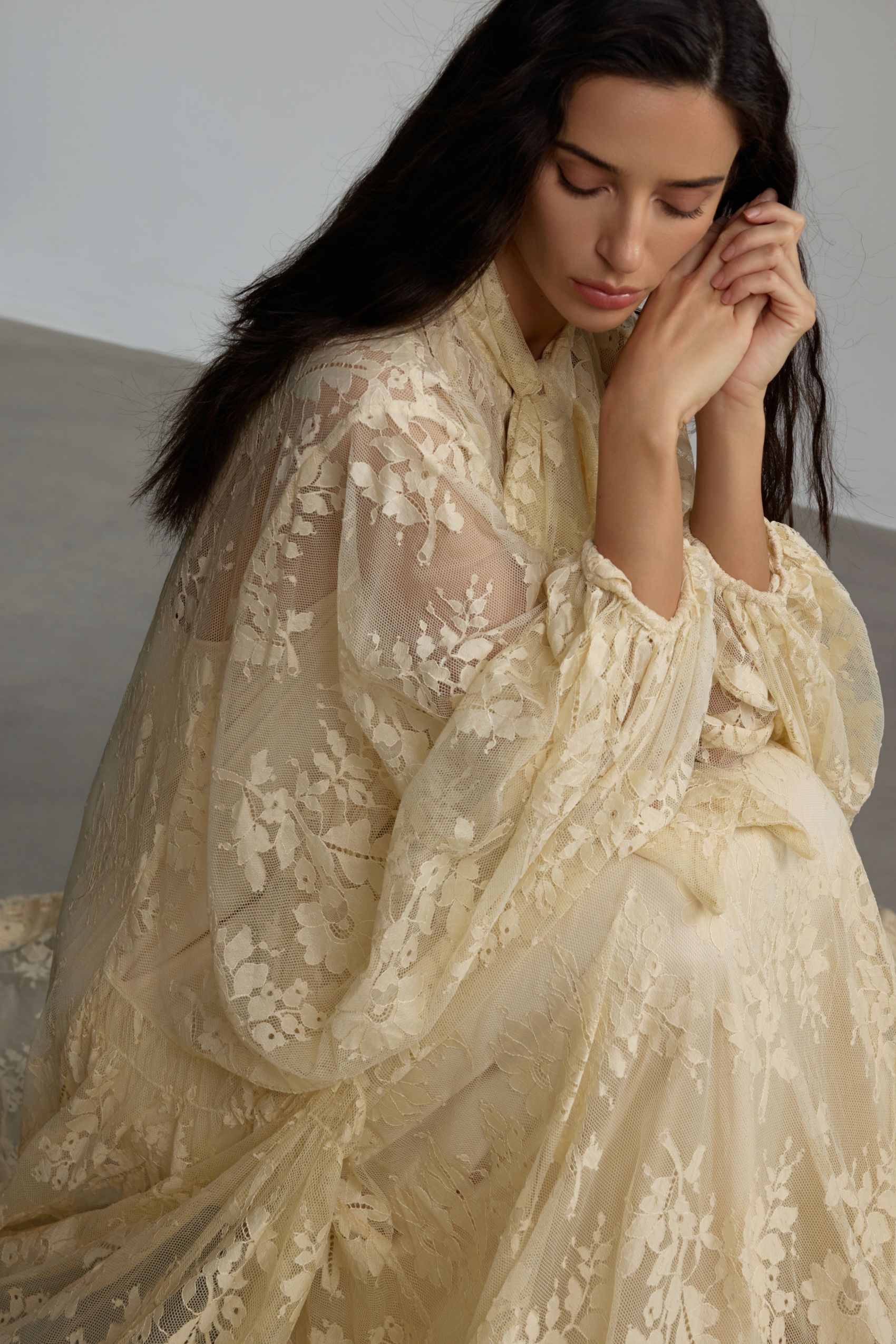 Catharine Floral Lace Sheer Maxi Dress