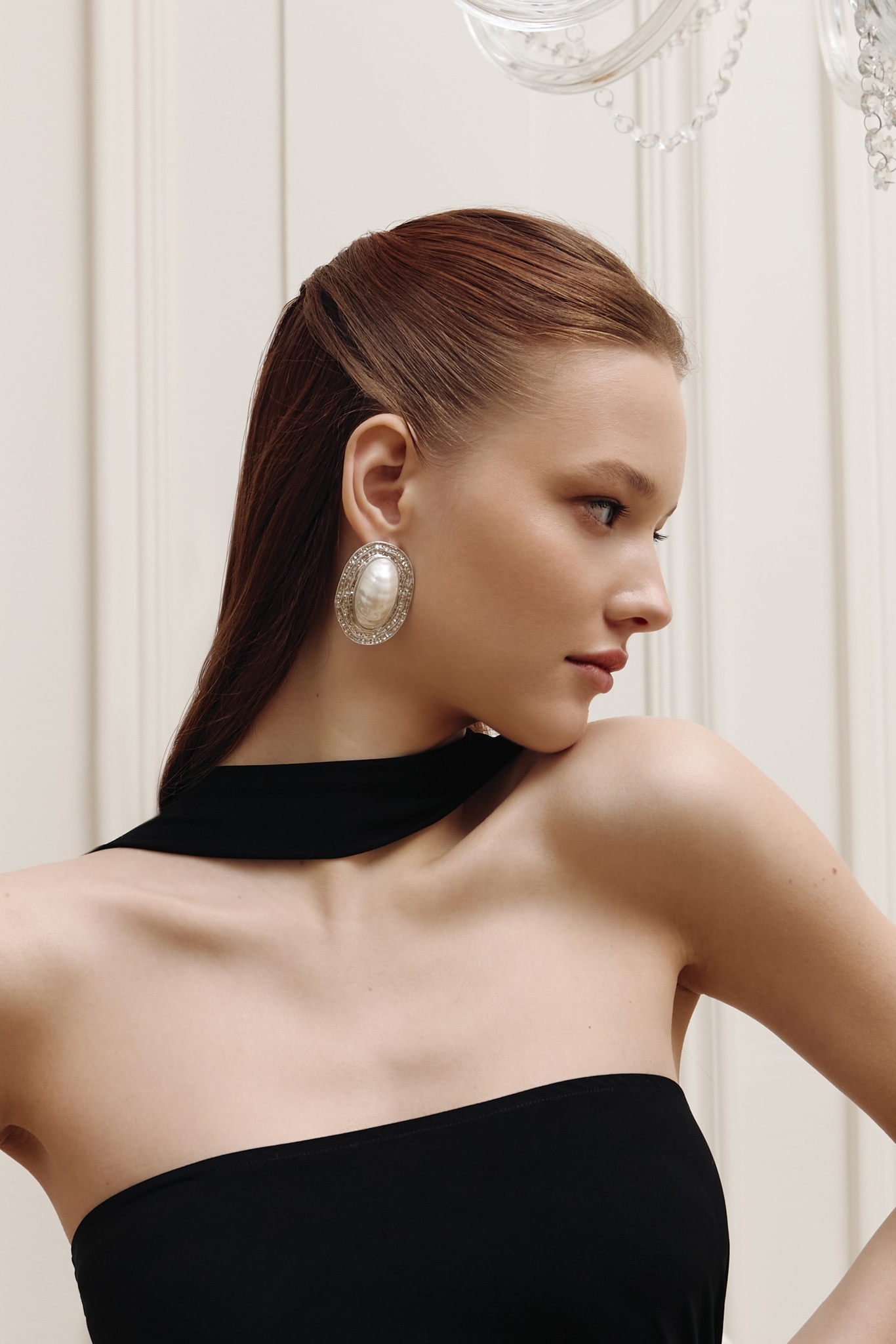 Textured Pearl Stud Earrings