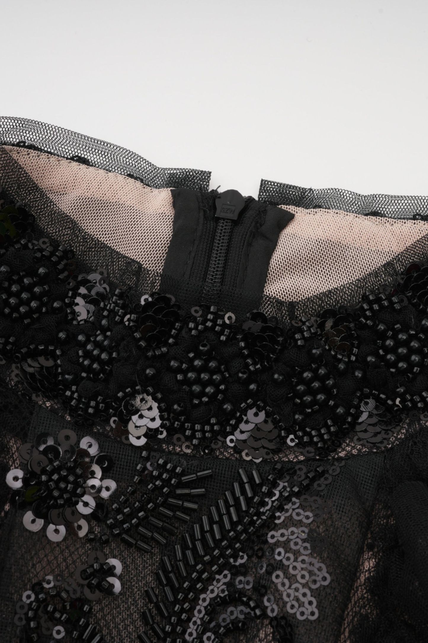 Midnight Allure Black Lace Sleeve Ruffled Maxi Dress