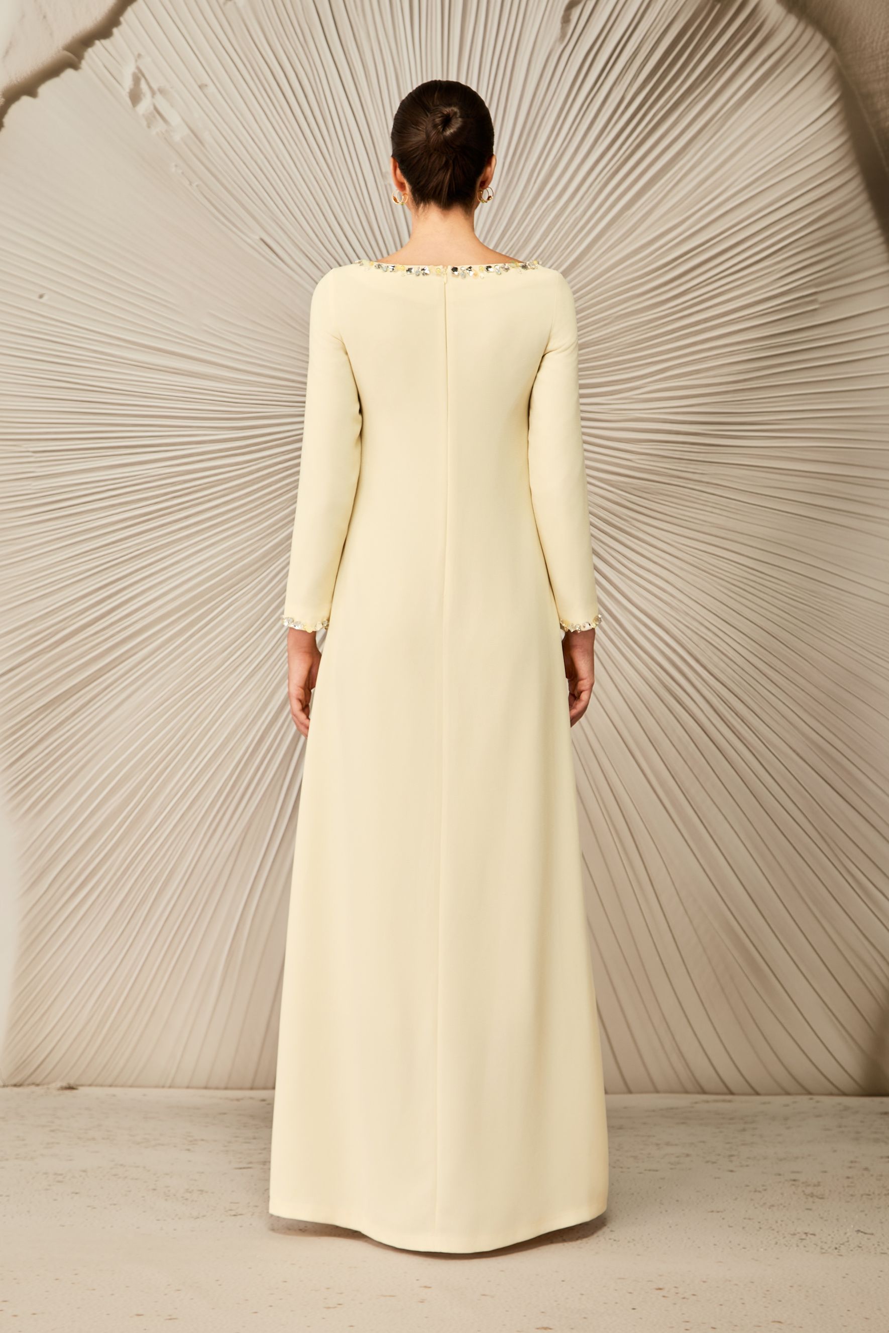 Lara Crystal Embellished Boat Neck Maxi Dress