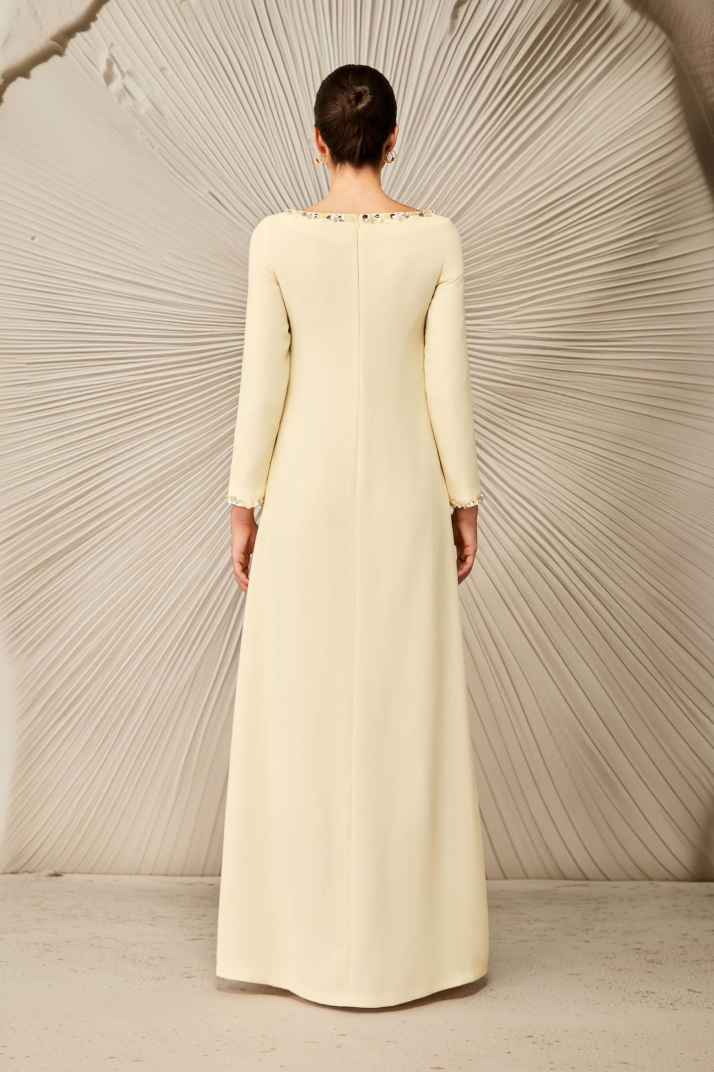 Lara Crystal Embellished Boat Neck Maxi Dress