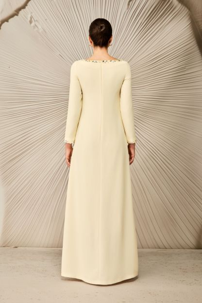 Lara Crystal Embellished Boat Neck Maxi Dress