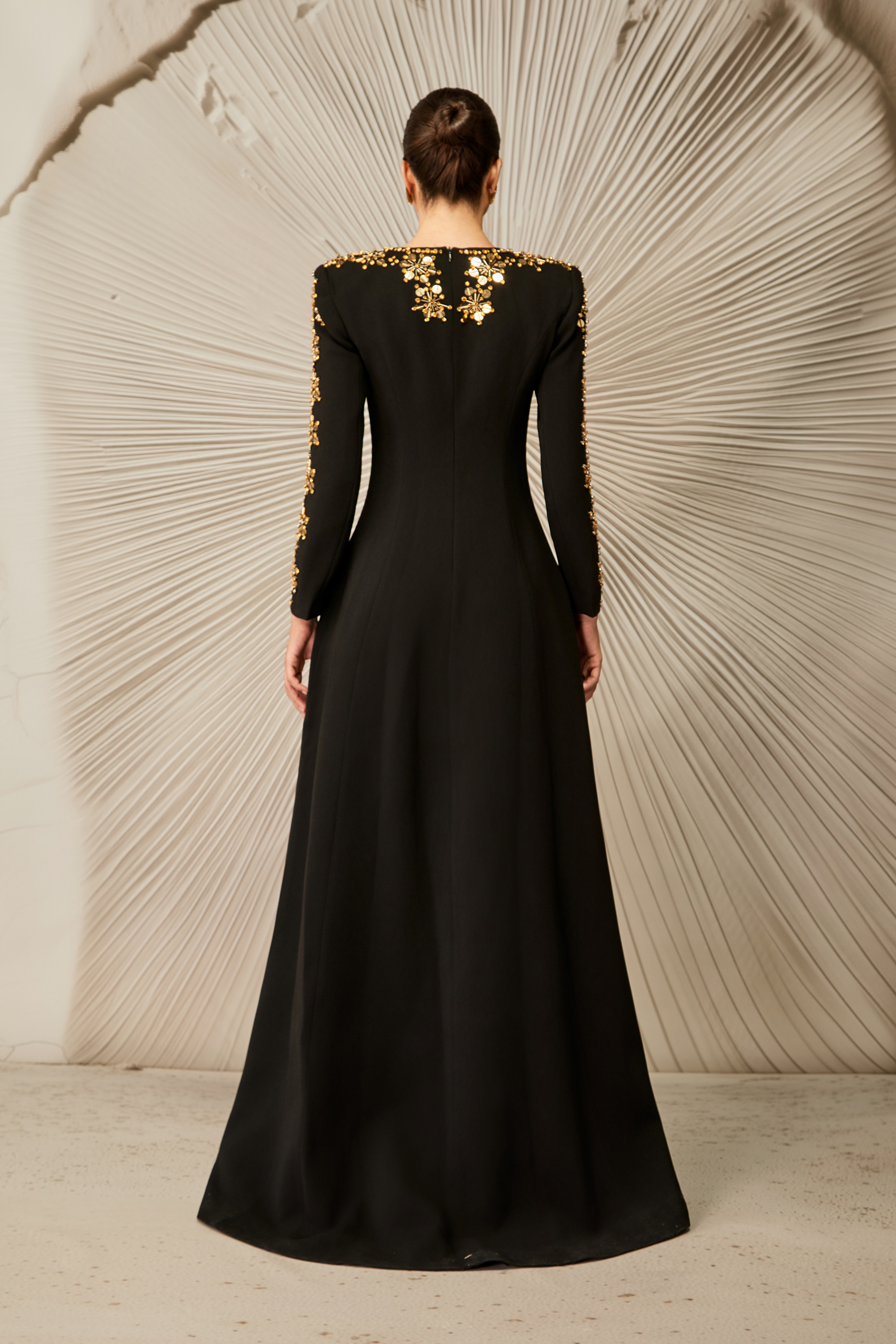 Aria Embellished Long Sleeve Maxi Dress