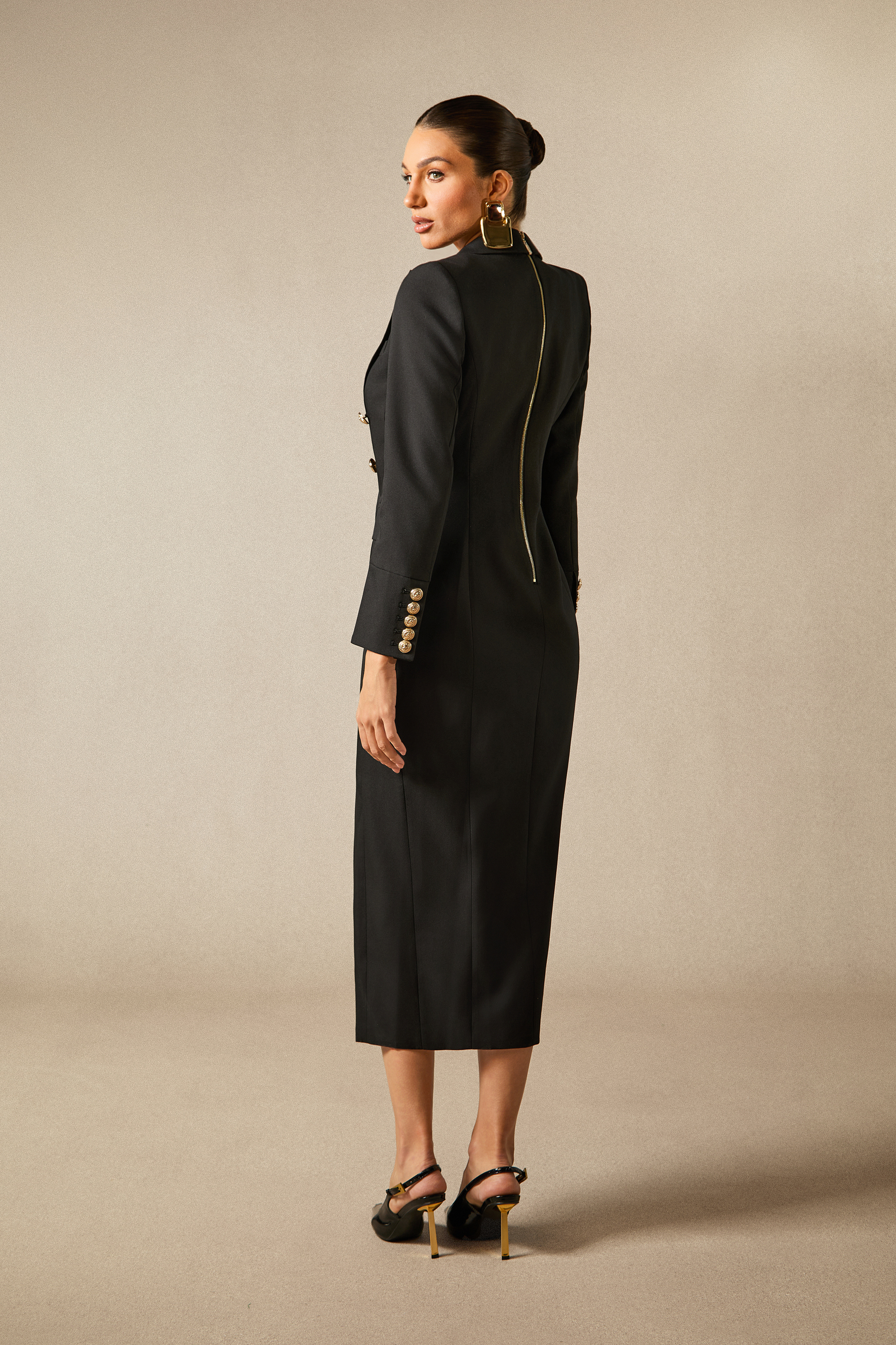 Simona Tuxedo Maxi Blazer Dress