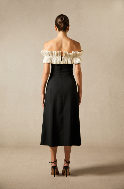 Bonnie Off Shoulder Ruffle Maxi Dress