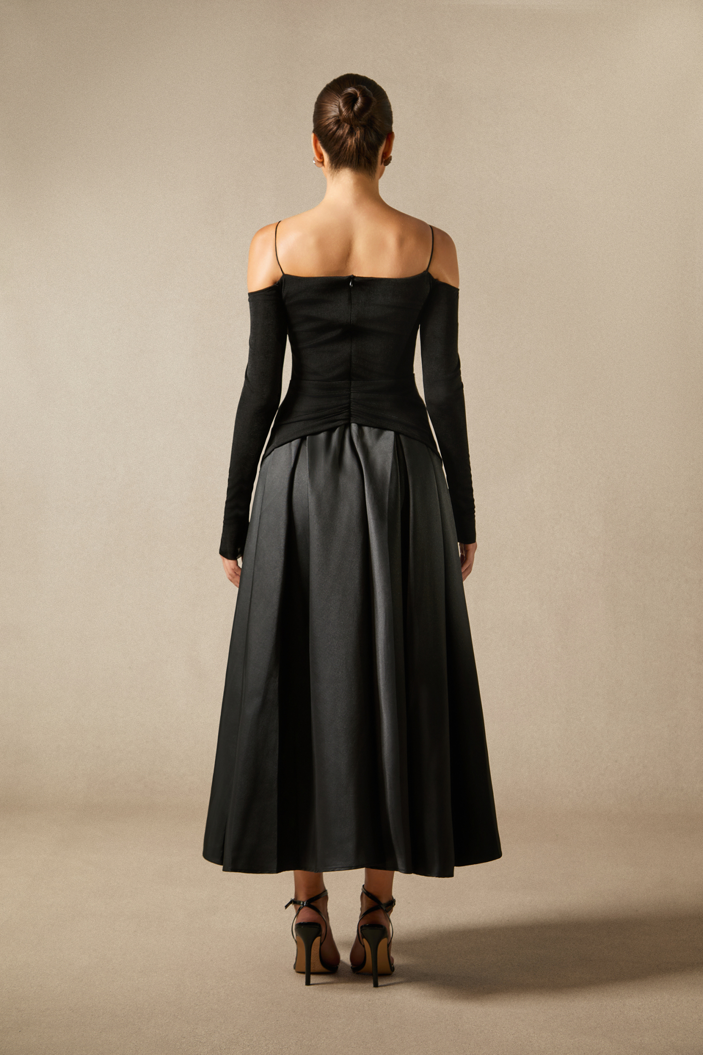 Katherine Off Shoulder Spaghetti Strap Maxi Dress