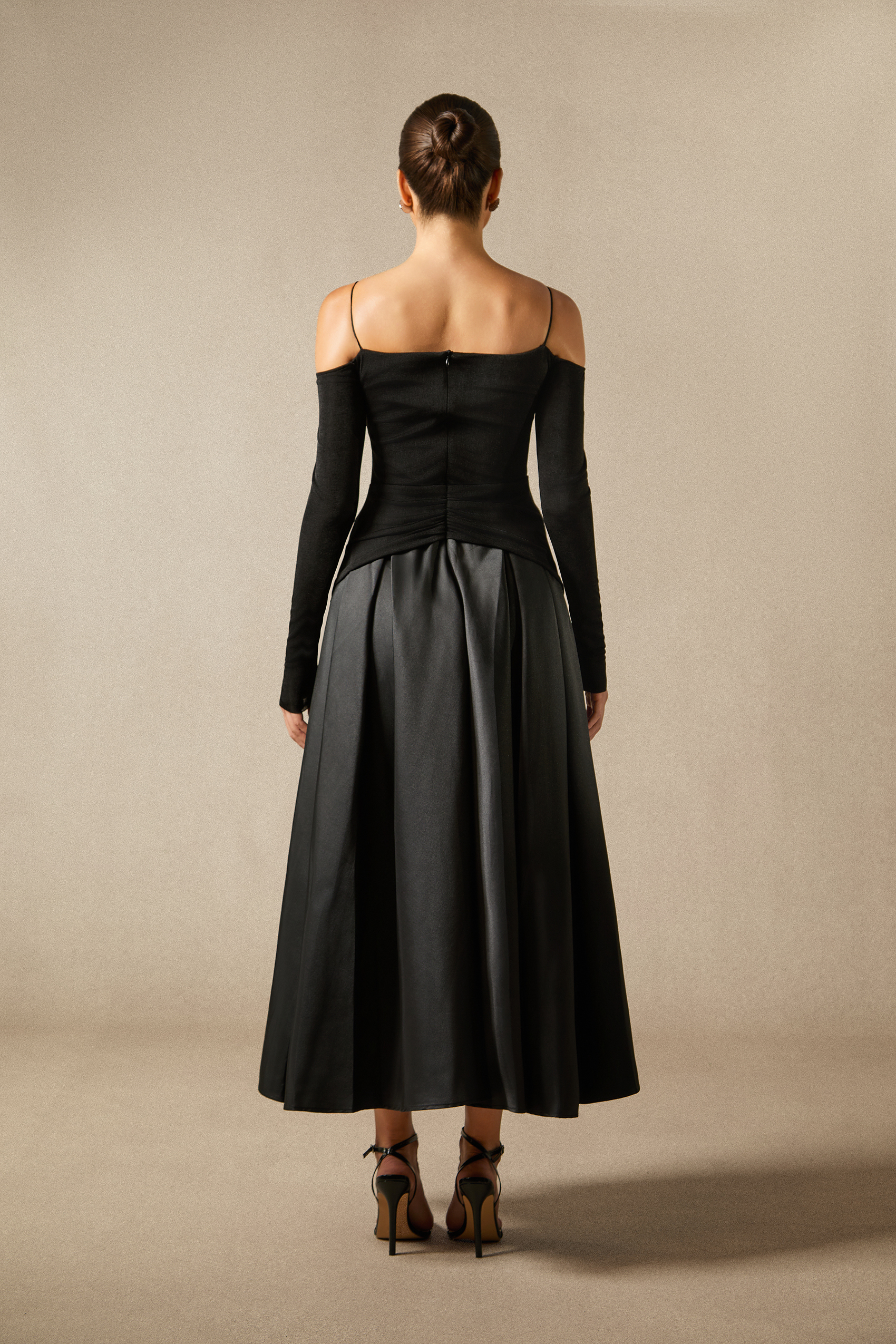 Katherine Off Shoulder Spaghetti Strap Maxi Dress