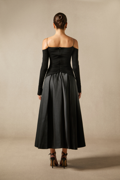 Katherine Off Shoulder Spaghetti Strap Maxi Dress