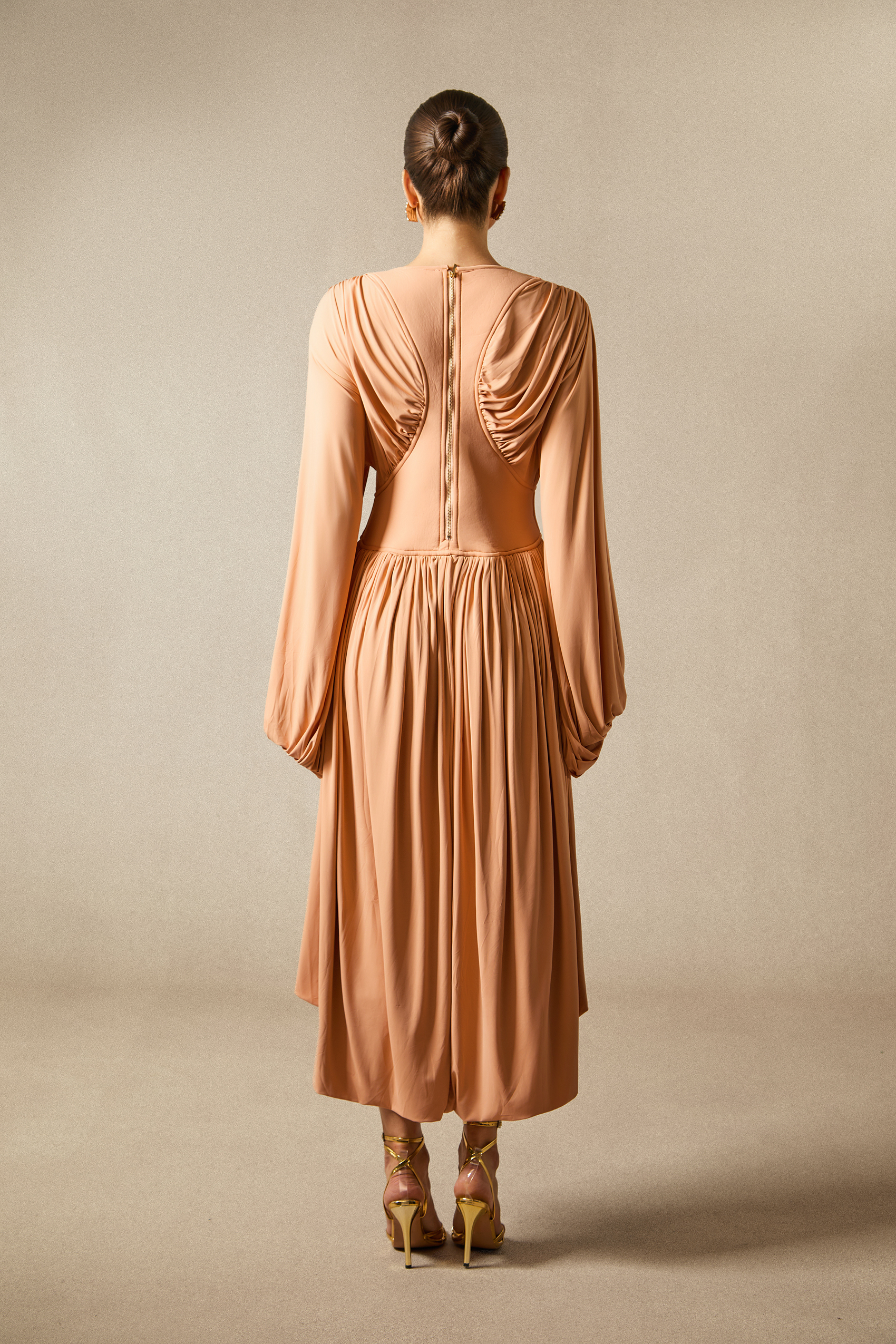 Thea Long Sleeve Asymmetrical Hem Mini Dress