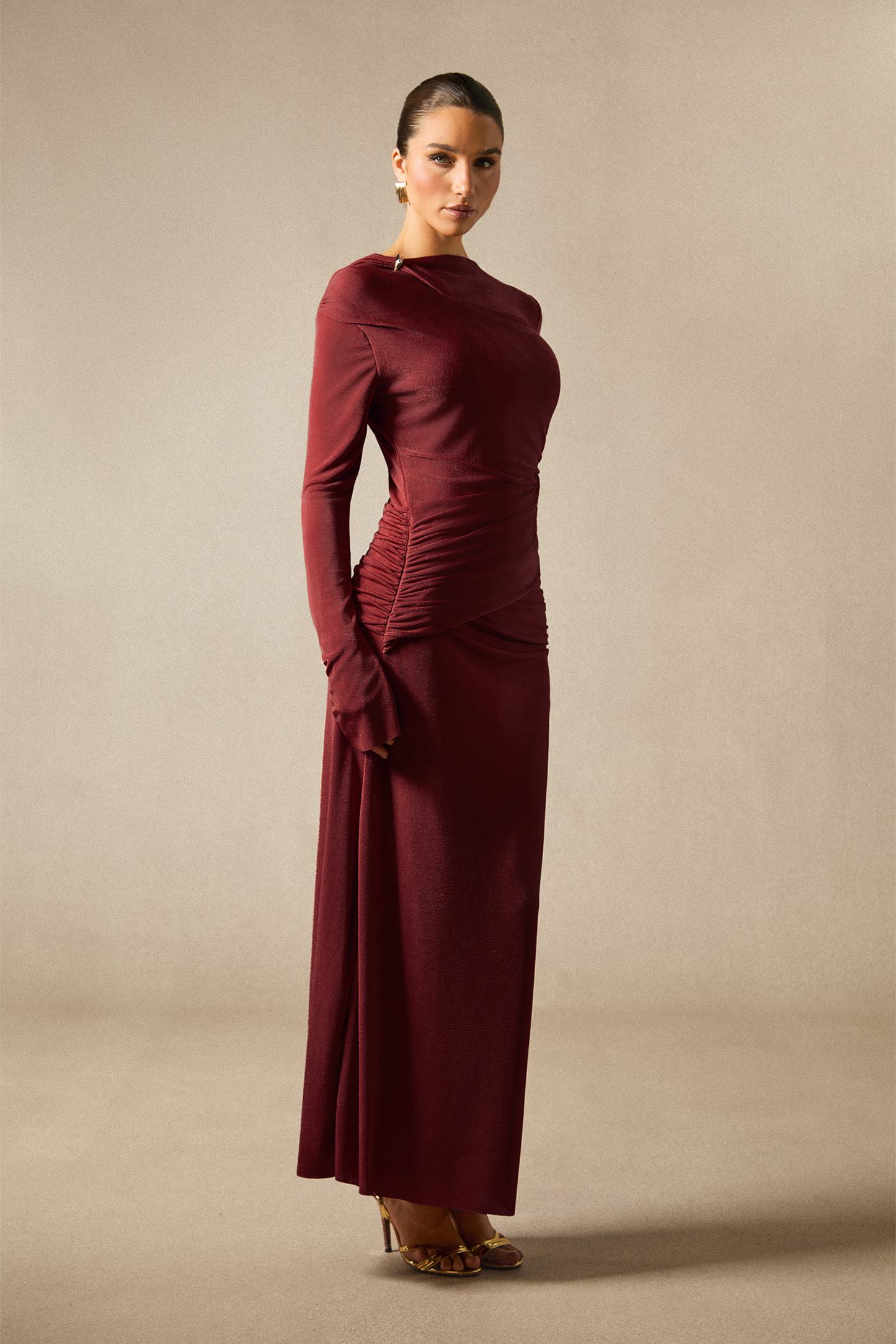 Ophelia Long Sleeve Cutout Maxi Dress