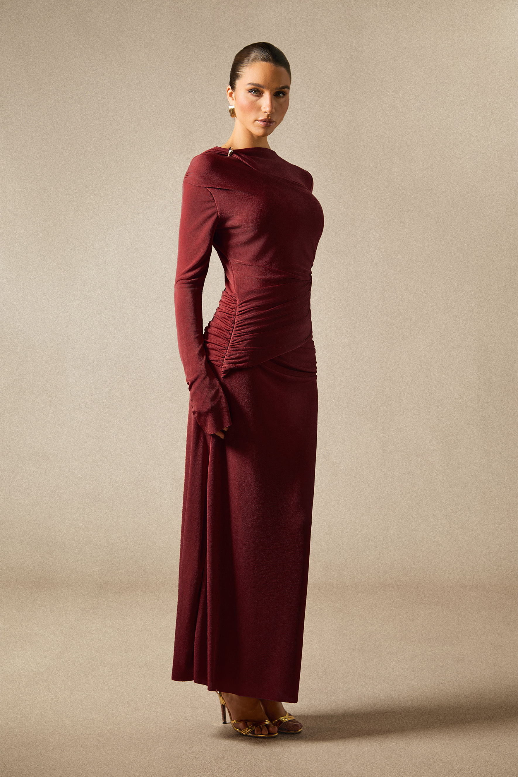 Ophelia Long Sleeve Cutout Maxi Dress