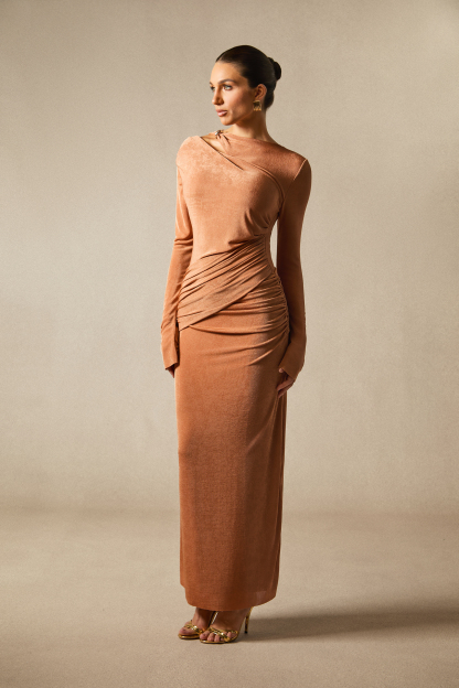 Ophelia Long Sleeve Cutout Maxi Dress