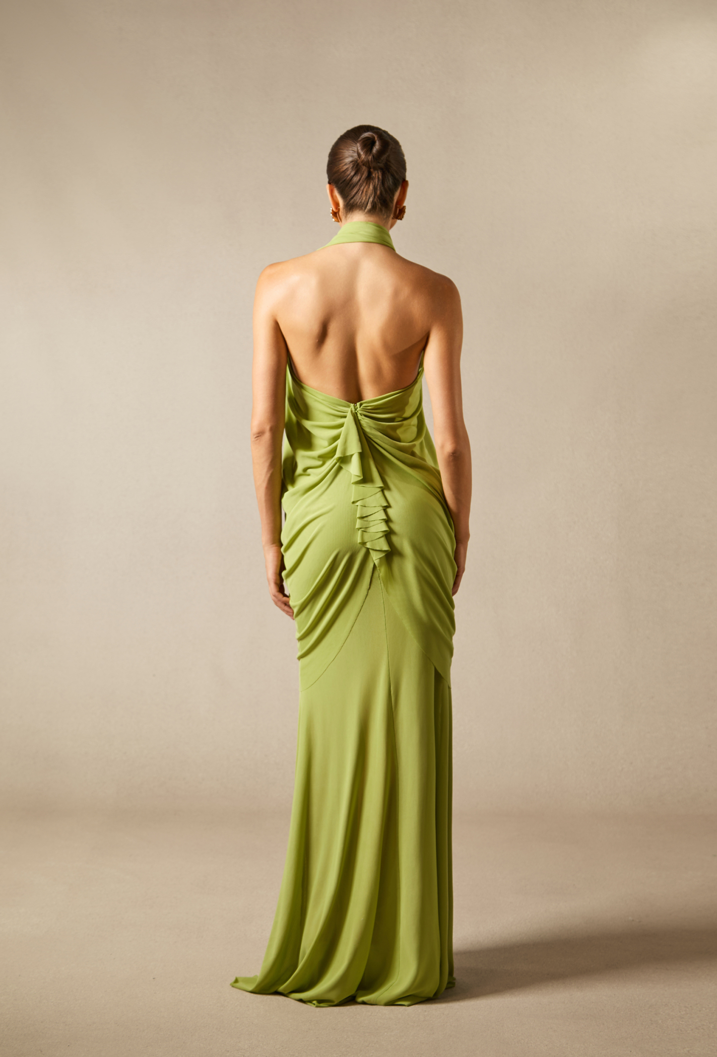 Sabrina Butterfly Embellished Draped Maxi Dress