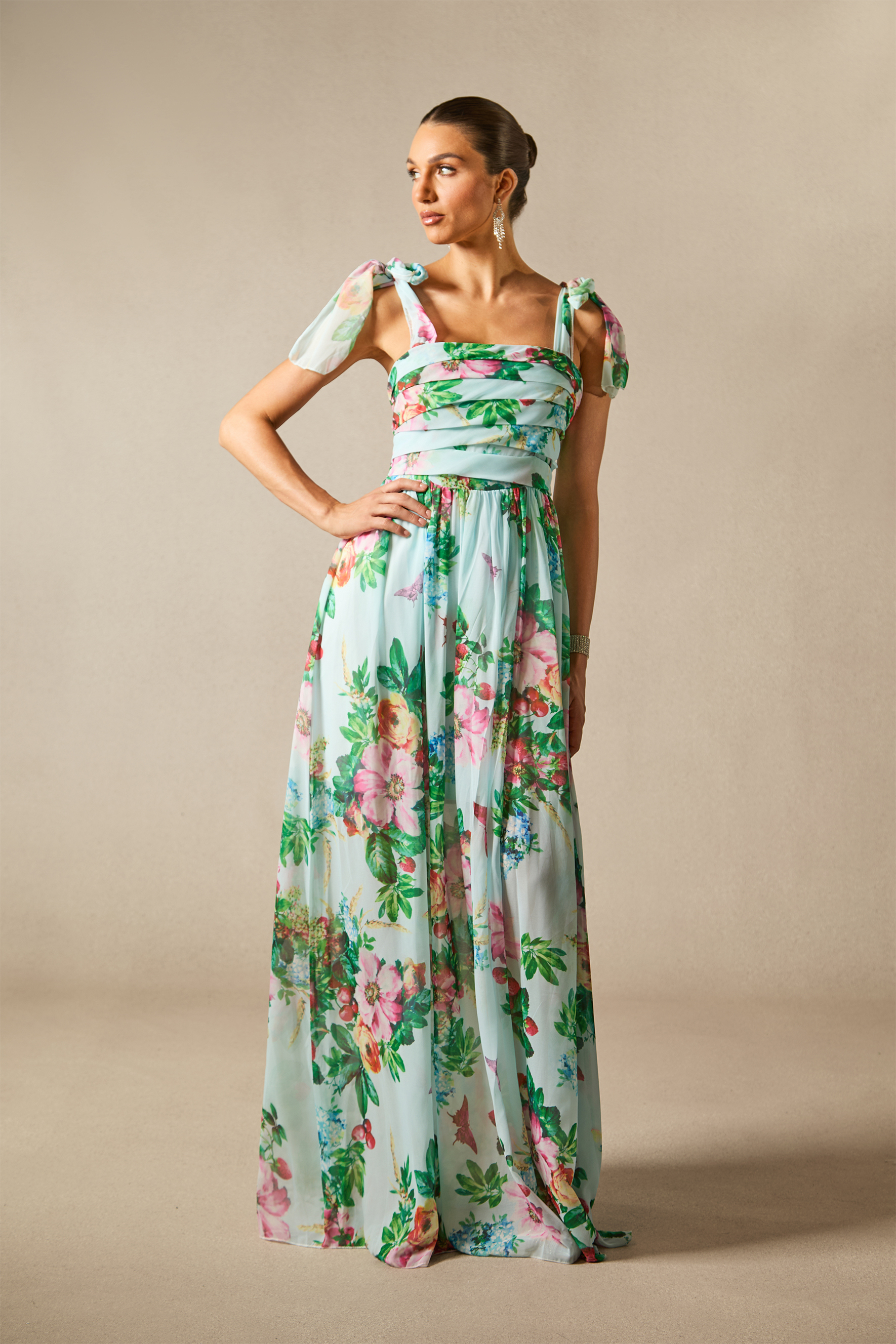 Printed Strap Dress｜Tropical Vacation Dresses - sunfere
