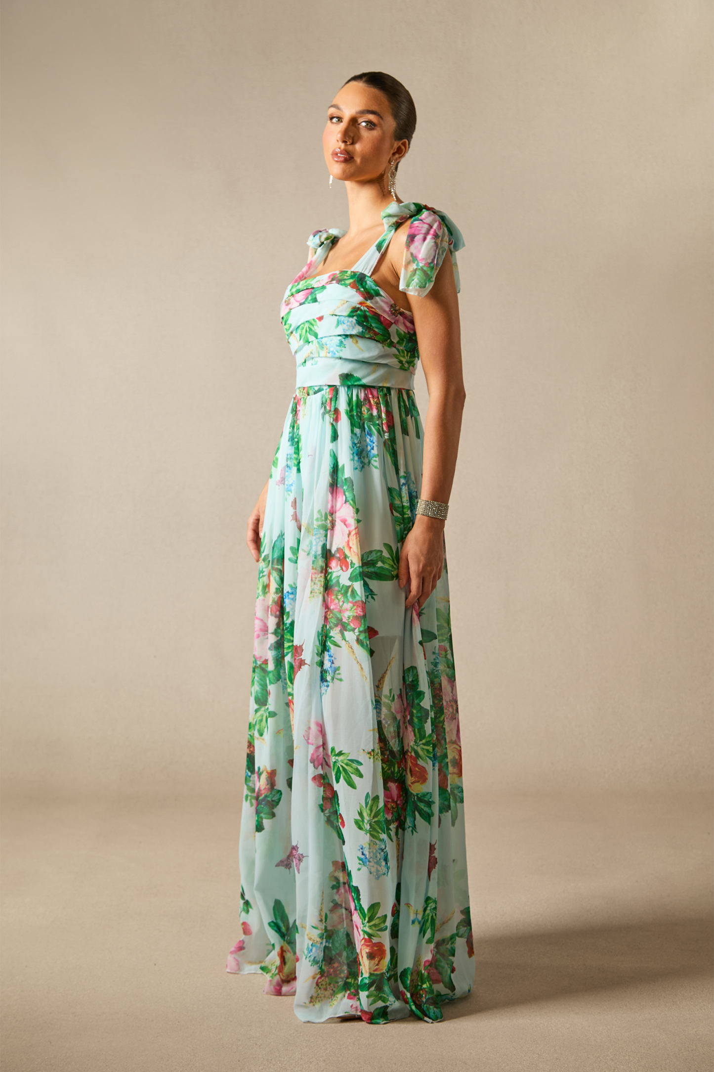 Dinah Printed Strap Maxi Dress
