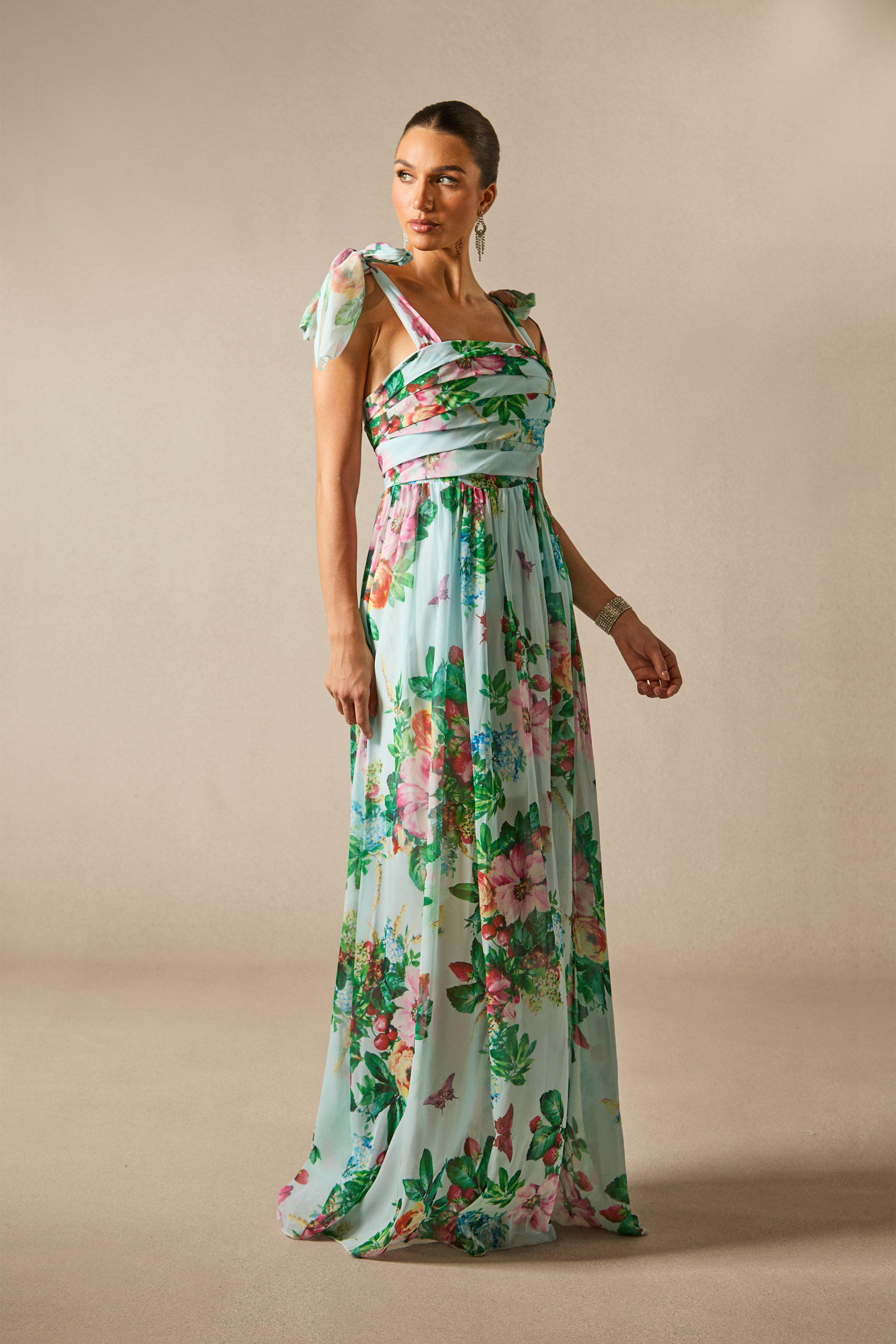 Dinah Printed Strap Maxi Dress