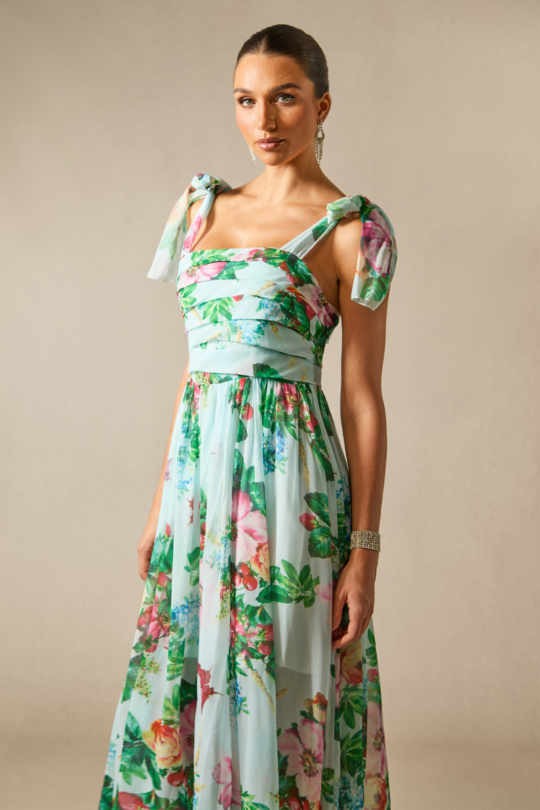 Dinah Printed Strap Maxi Dress