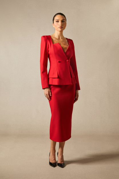 Anna Double Breasted Blazer & Pencil Skirt Set