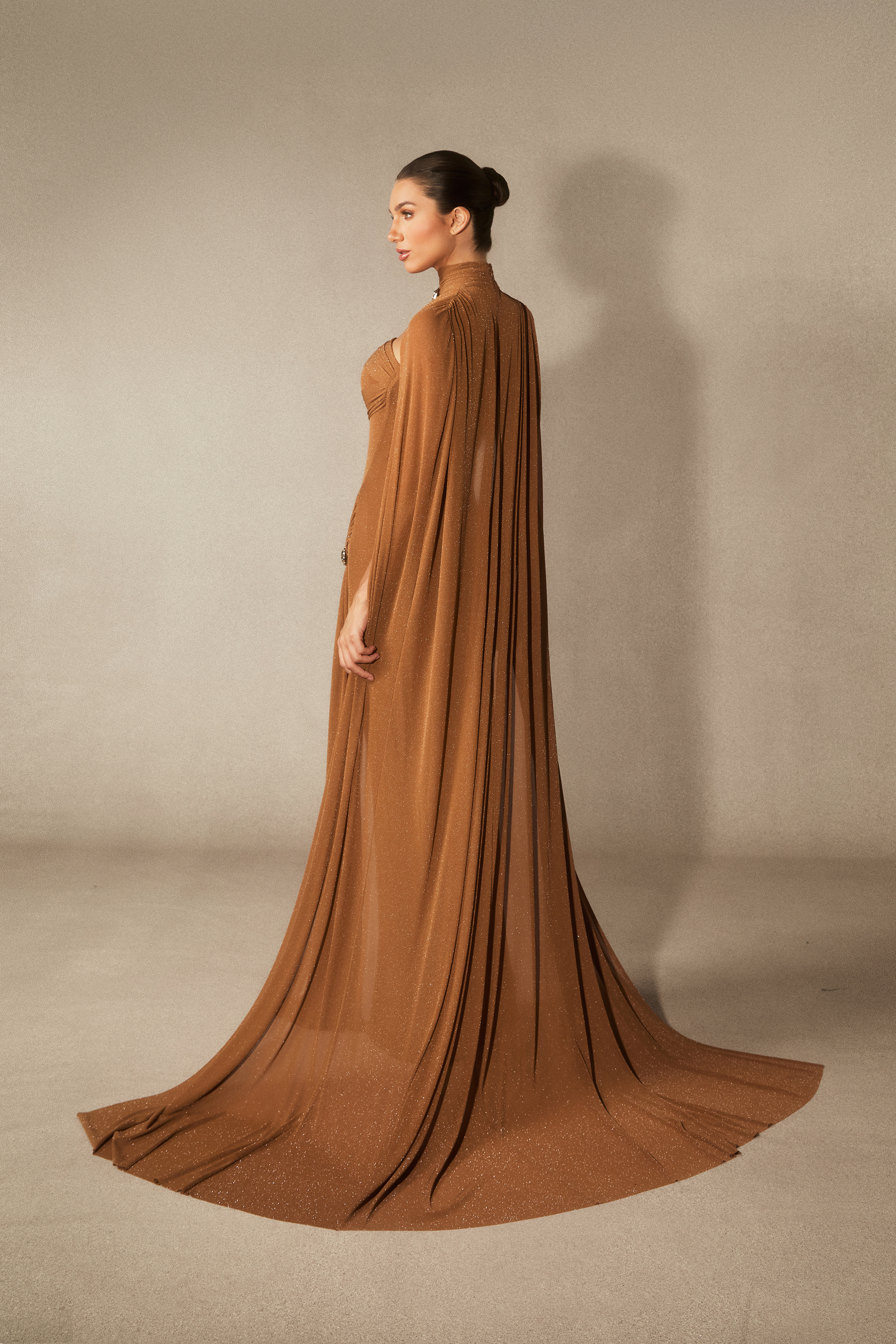 Savanna High Neck Cape & Strapless Maxi Dress Set