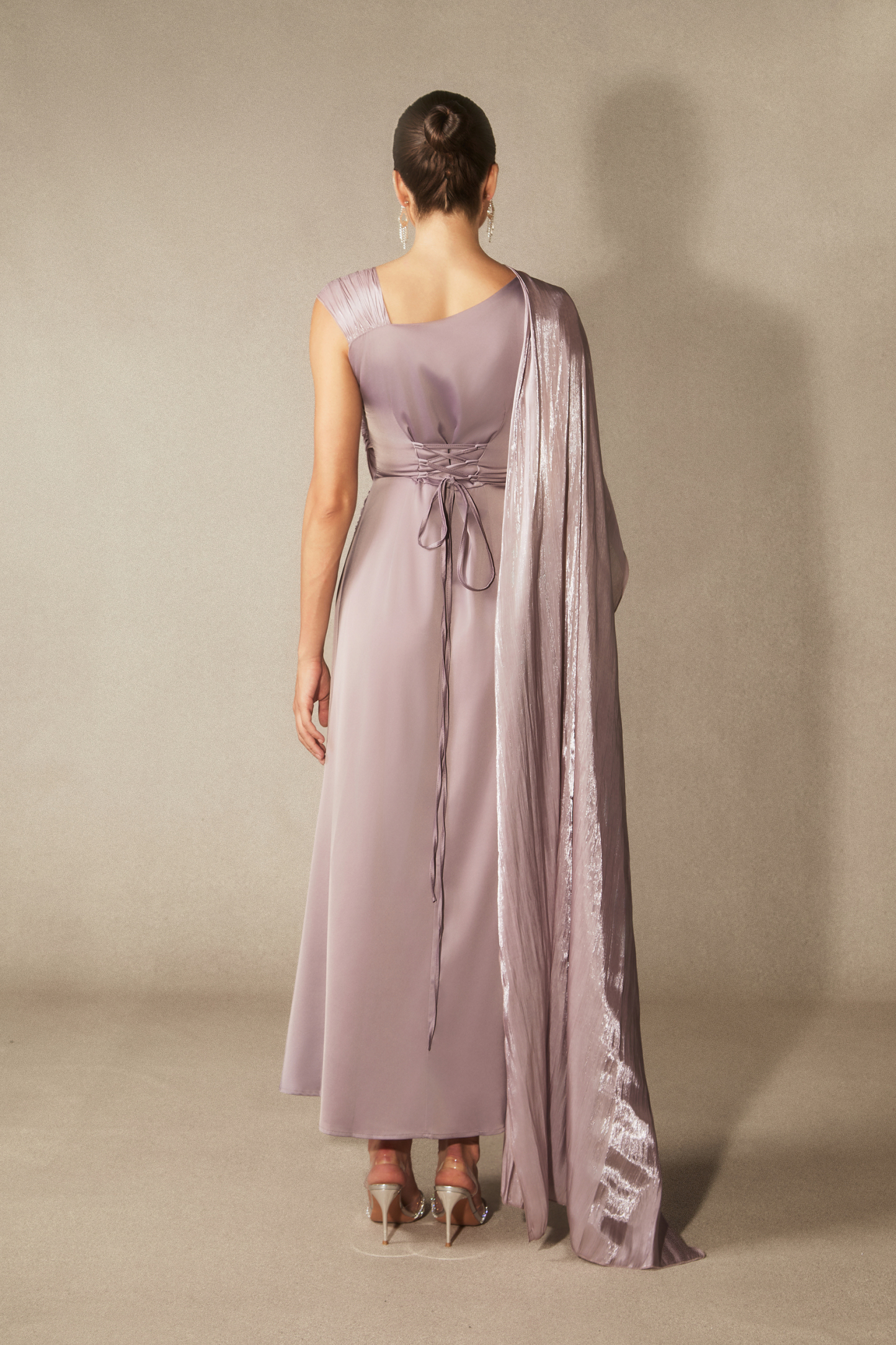 Ariella Sleeveless Draped Maxi Dress