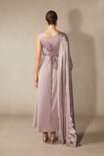 Ariella Sleeveless Draped Maxi Dress