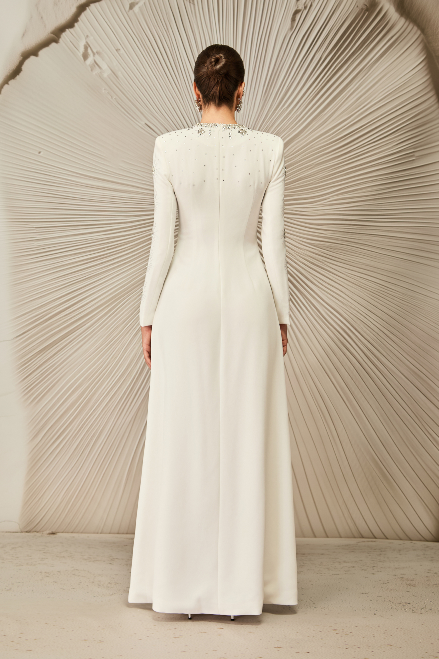 Ramona Crystal Embellished Round Neck Maxi Dress