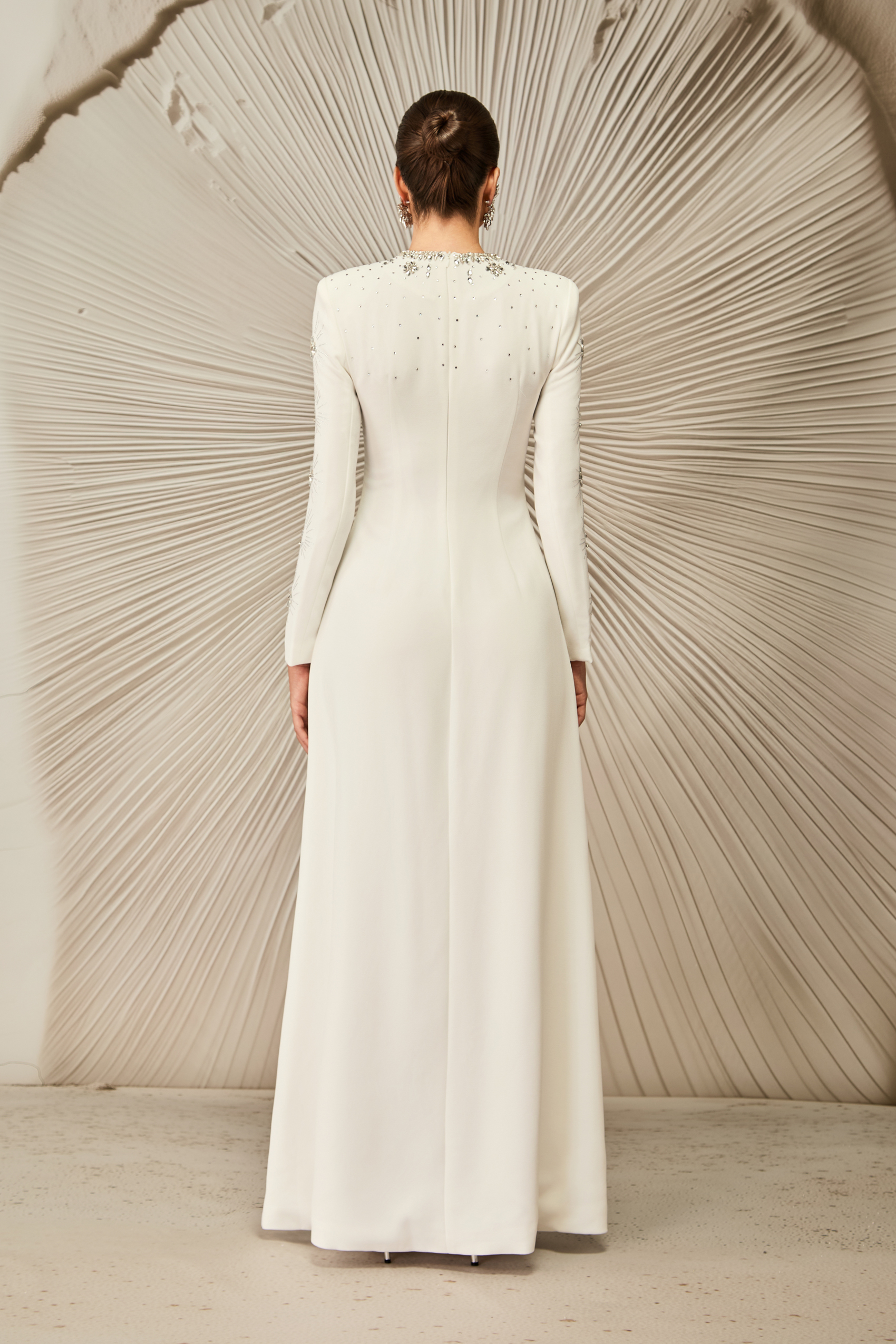 Ramona Crystal Embellished Round Neck Maxi Dress