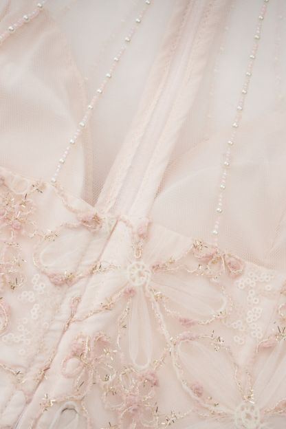 Celia Floral Embroidered Puff Sleeve Maxi Dress