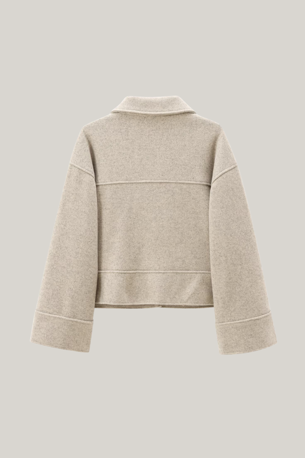 【BAON】Vanella wool collar crop jacket Lapel Collar Wool Felt Jacket-Sunfere – sunfere
