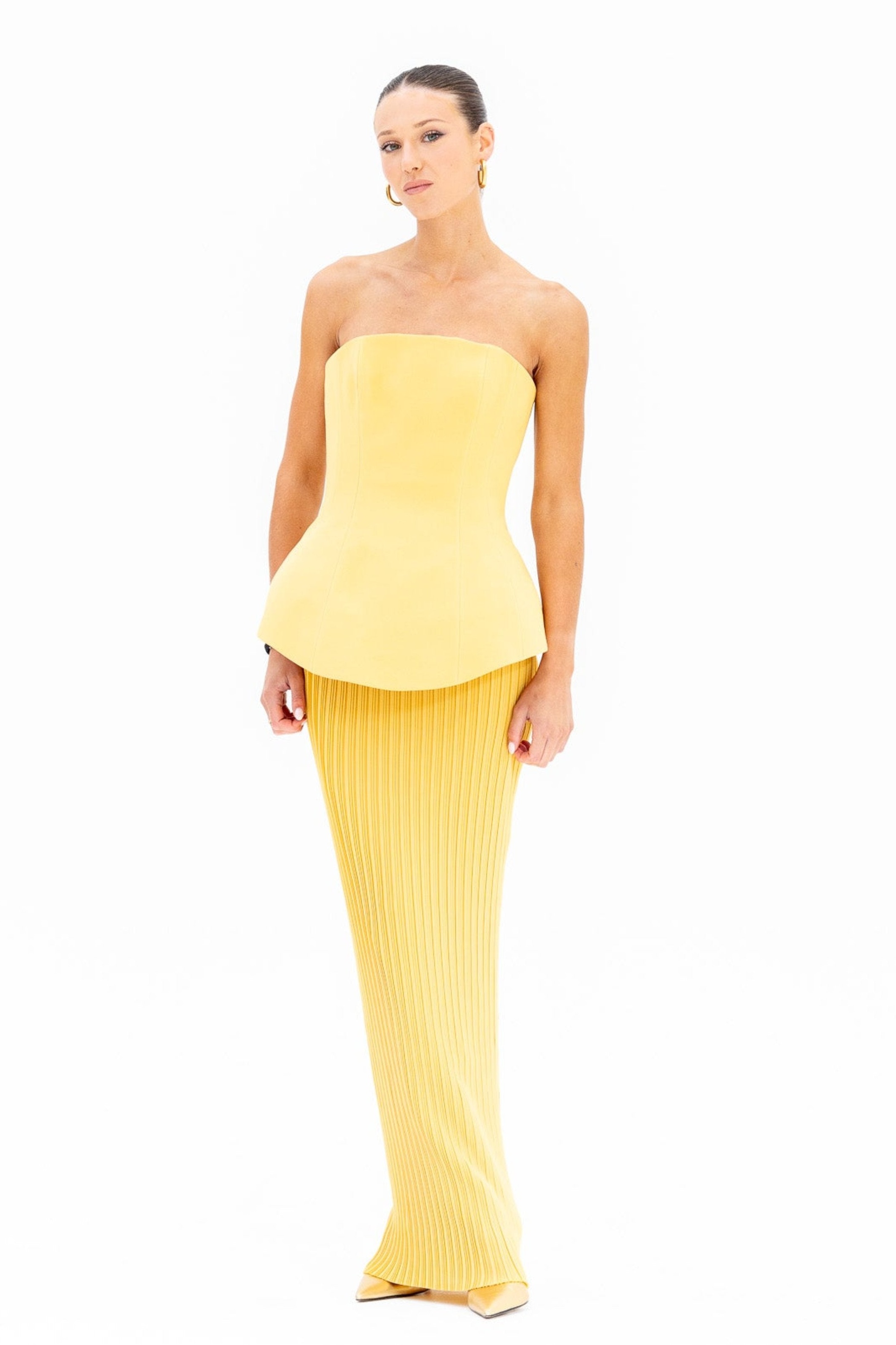 Camille Shimmer Knit Midi Skirt Set Camille Shimmer Knit Midi Skirt Set