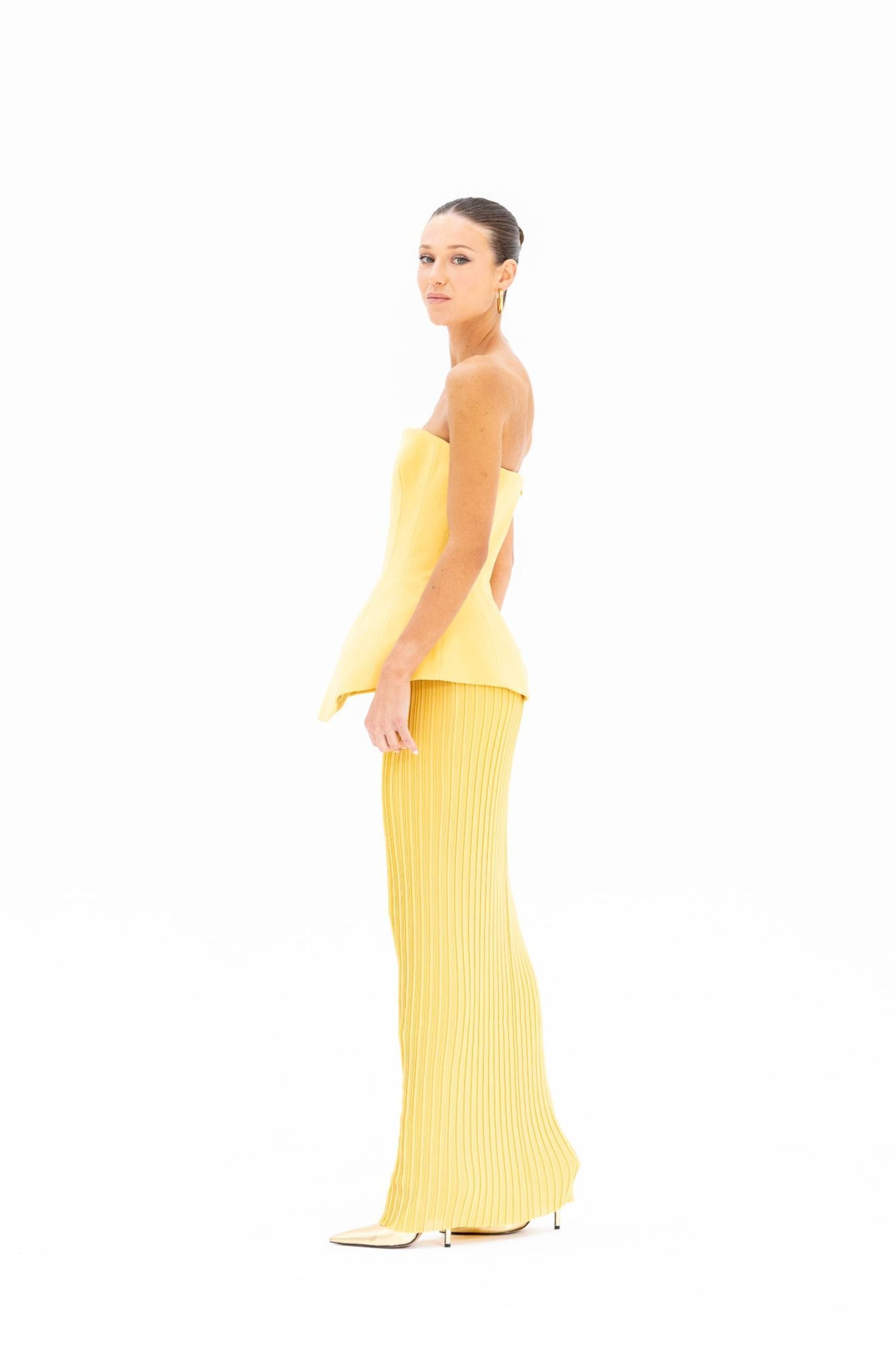 Camille Strapless Pleated Skirt Set