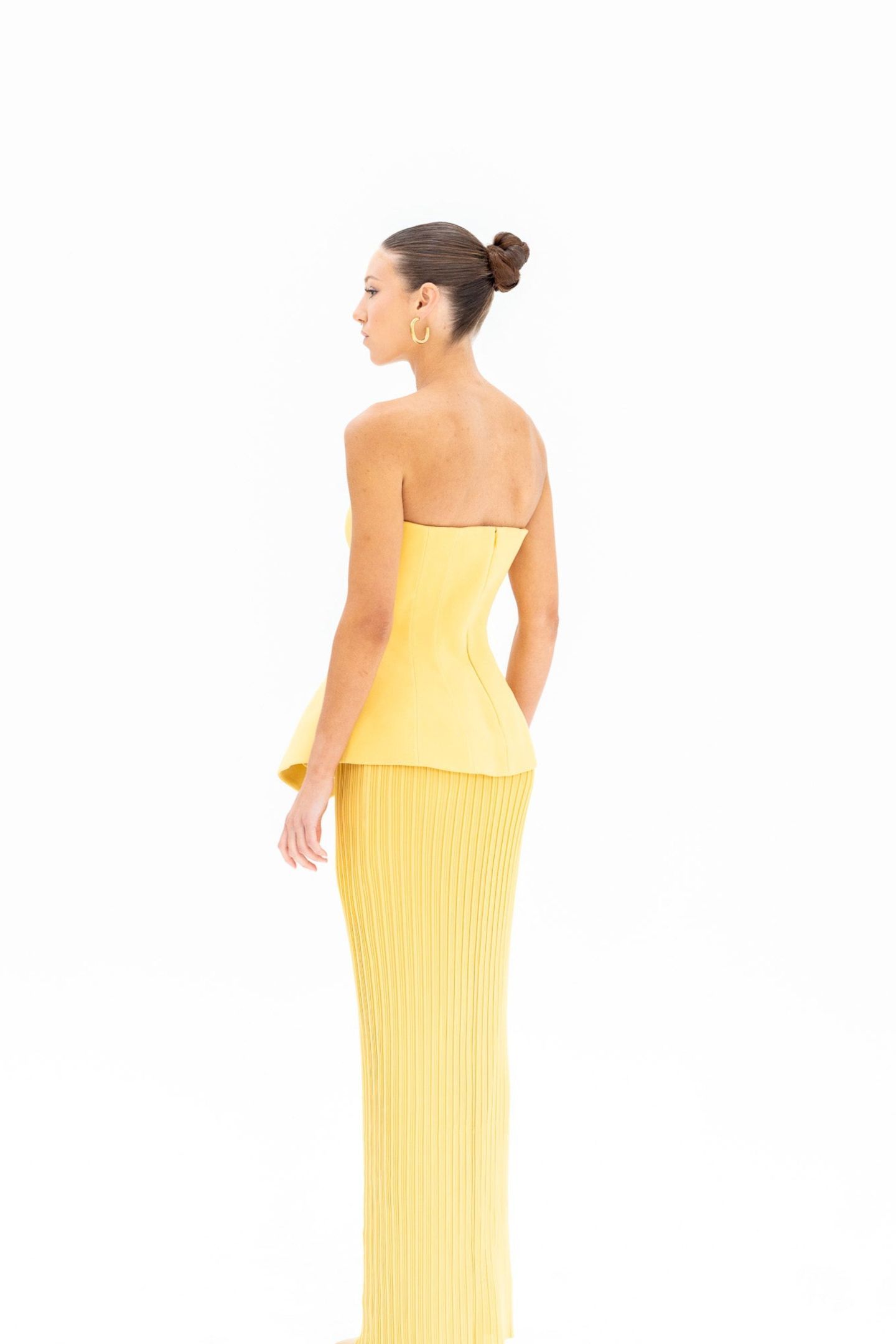 Camille Strapless Pleated Skirt Set