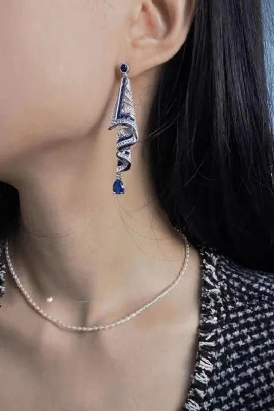 Vintage Gemstone Dangle Earrings