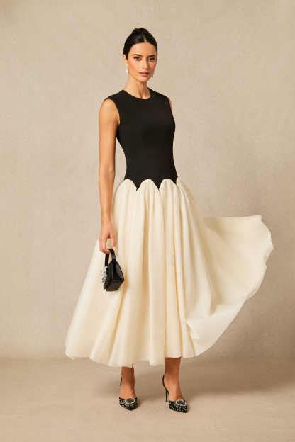 Zoey Sleeveless Color Block Maxi Dress