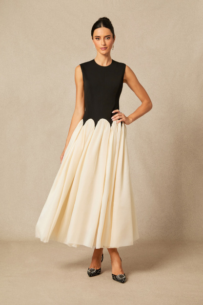 Zoey Sleeveless Color Block Maxi Dress