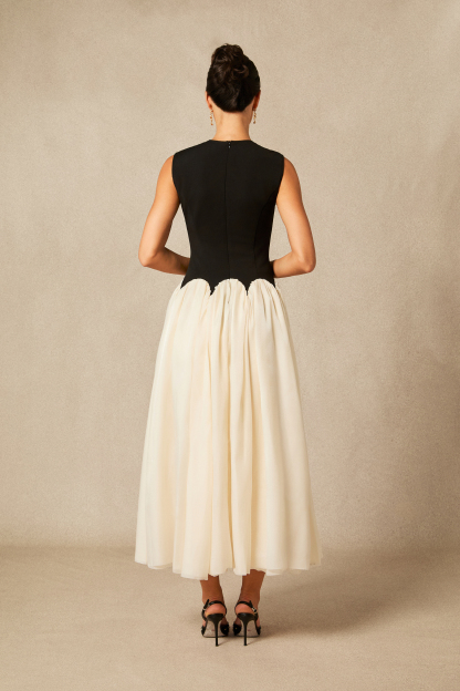 Zoey Sleeveless Color Block Maxi Dress