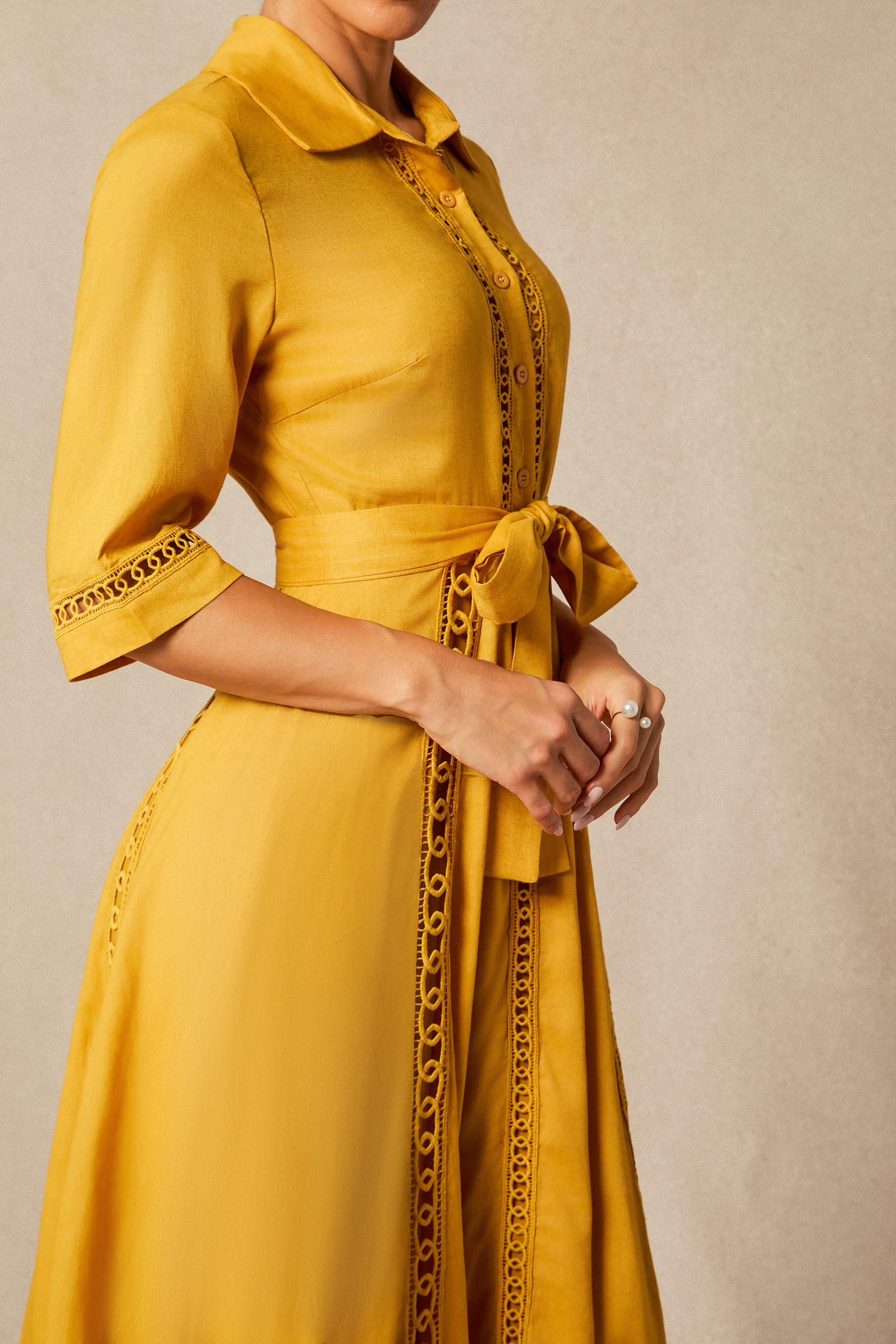 Angelina Lace Embroidered Long Sleeve Maxi Dress