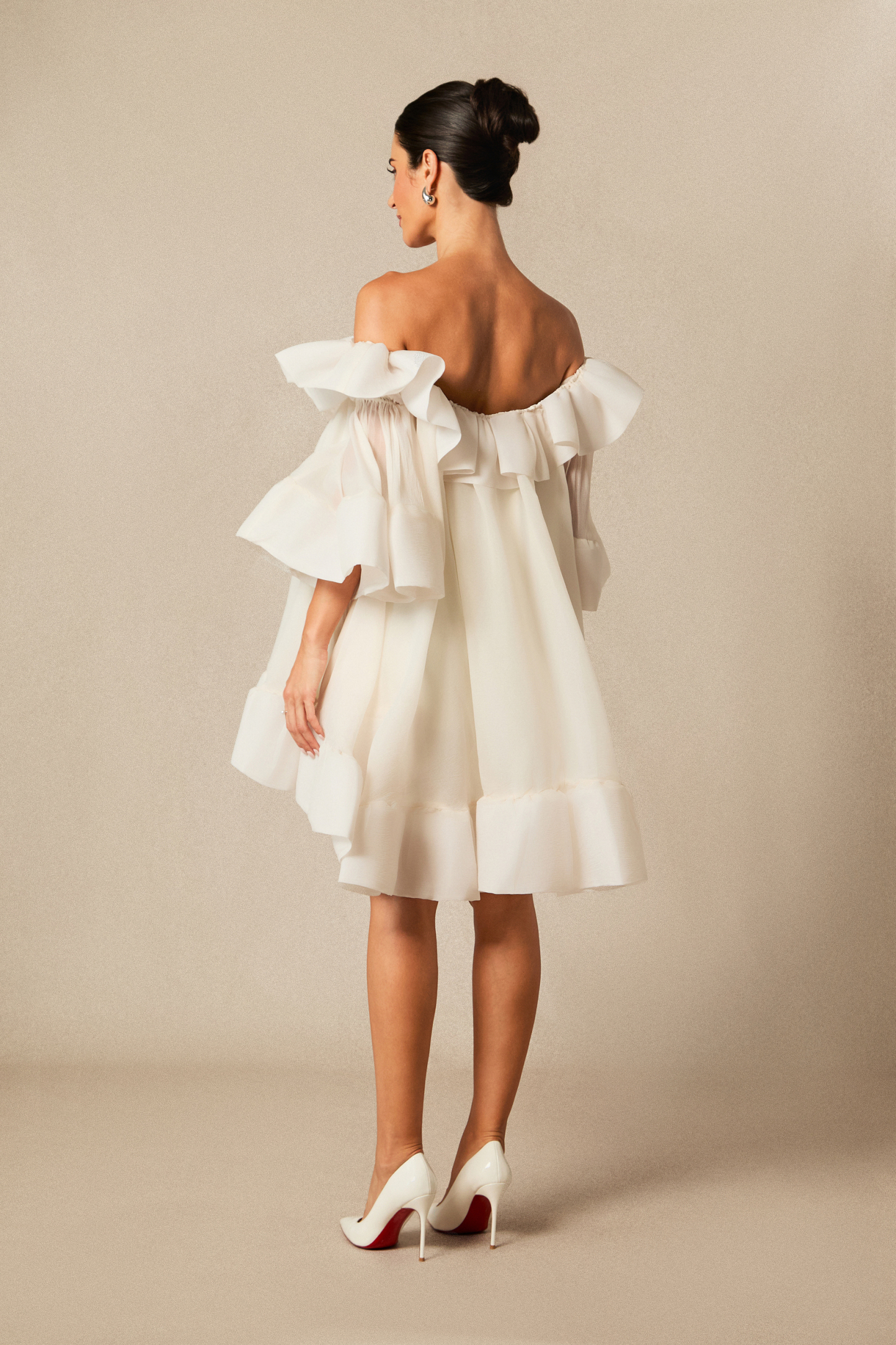 Jessica Off Shoulder Ruffle Mini Dress