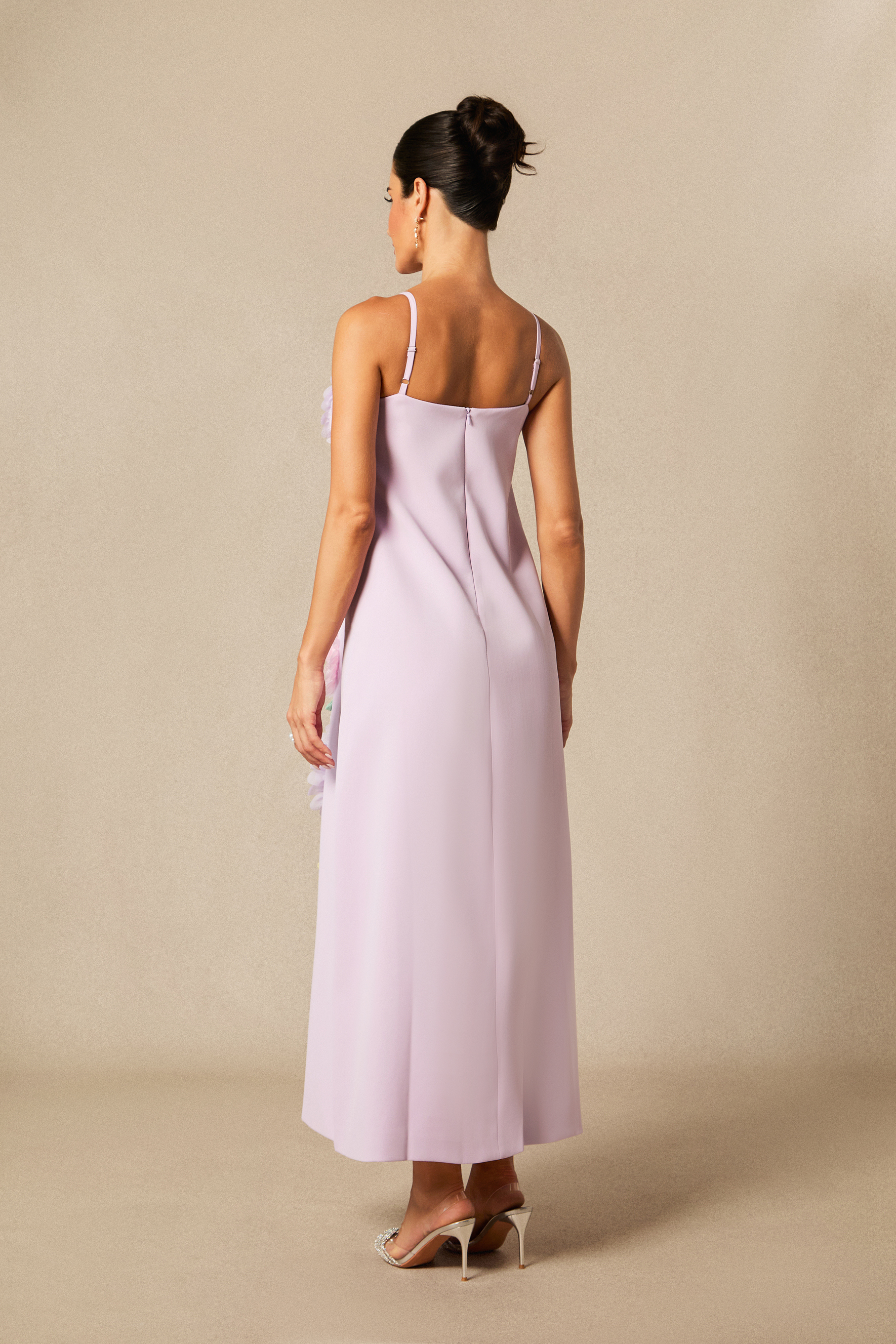 Louisa Floral Maxi Dress with Applique Spaghetti Straps | sunfere